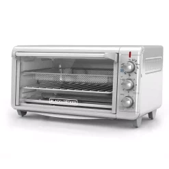 Toasters BLACK+DECKER Crisp ‘N Bake 1500 W 8-Slice Stainless Steel Toaster Oven With Fry Basket -MegaChef Sales Shop stainless steel black decker toaster ovens to3265xssd hd 40 1000