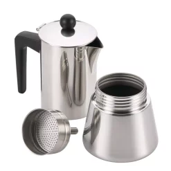 Coffee Makers BonJour 6-Cup Stovetop Espresso Maker In Stainless Steel -MegaChef Sales Shop stainless steel bonjour espresso machines 53917 c3 1000