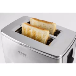 Toasters CASO Inox 2-Slice Stainless Steel Wide Slot Toaster With Automatic Shut-Off -MegaChef Sales Shop stainless steel caso pop up toasters 12778 76 1000