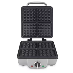 Electric Skillets & Indoor Grills Cuisinart 4-Waffle Stainless Steel Belgian Waffle Maker With Recipe Book -MegaChef Sales Shop stainless steel cuisinart waffle makers waf 300p1 4f 1000