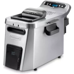Deep Fryers DeLonghi Dual Zone Digital 4L Stainless Steel Deep Fryer With Easy Clean Drain System – D24527DZ