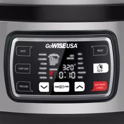 Cookers GoWISE USA Ovate 8.5 Qt. Stainless Steel Electric Pressure Cooker Oval With Accessories And 50-Recipes -MegaChef Sales Shop stainless steel gowise usa electric pressure cookers gw22708 44 1000