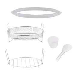 Cookers GoWISE USA Ovate 8.5 Qt. Stainless Steel Electric Pressure Cooker Oval With Accessories And 50-Recipes -MegaChef Sales Shop stainless steel gowise usa electric pressure cookers gw22708 fa 1000