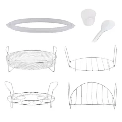 Cookers GoWISE USA Ovate 9.5 Qt. Stainless Steel Oval Electric Pressure Cooker With 6-Accessories And 50-Recipes -MegaChef Sales Shop stainless steel gowise usa electric pressure cookers gw22709 44 1000