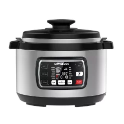 Cookers GoWISE USA Ovate 9.5 Qt. Stainless Steel Oval Electric Pressure Cooker With 6-Accessories And 50-Recipes