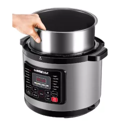 Cookers GoWISE USA 8 Qt. Stainless Steel Electric Pressure Cooker With Stainless Steel Pot -MegaChef Sales Shop stainless steel gowise usa electric pressure cookers gw22712 44 1000