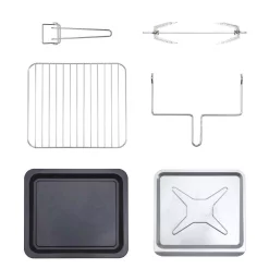 Toasters GoWISE USA 1600-Watts Stainless Steel 27 Qt. Electric Programmable Pressure Oven With Rotisserie Function And DIY Presets -MegaChef Sales Shop stainless steel gowise usa toaster ovens gw22710 fa 1000