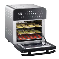 Toasters GoWISE USA 1700-Watts Electric Air Fryer Oven Grill Stainless Steel With Dual Heating Rotisserie And Dehydrator -MegaChef Sales Shop stainless steel gowise usa toaster ovens gw44805 44 1000