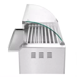 Electric Skillets & Indoor Grills Great Northern 9-Hot Dog 124 Sq. In. Stainless Steel Hot Dog Roller Grill With Bun Warmer And Cover -MegaChef Sales Shop stainless steel great northern indoor grills 5200 commercial dawg 9 4f 1000