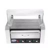 Electric Skillets & Indoor Grills Great Northern 9-Hot Dog 124 Sq. In. Stainless Steel Hot Dog Roller Grill With Bun Warmer And Cover