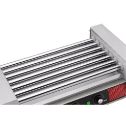 Electric Skillets & Indoor Grills Great Northern Commercial 1400-Watts 18-Hot Dog 7-Roller Grilling Machine With Cover -MegaChef Sales Shop stainless steel great northern indoor grills hwd630167 44 1000