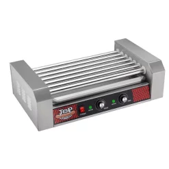 Electric Skillets & Indoor Grills Great Northern Commercial 1400-Watts 18-Hot Dog 7-Roller Grilling Machine With Cover -MegaChef Sales Shop stainless steel great northern indoor grills hwd630167 4f 1000