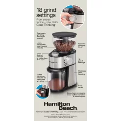 Coffee Makers Hamilton Beach 16 Oz Stainless Steel Burr Coffee Grinder -MegaChef Sales Shop stainless steel hamilton beach coffee grinders 80385 44 1000