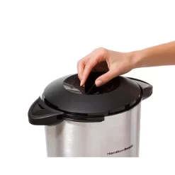 Coffee Makers Hamilton Beach 45-Cup Stainless Steel Coffee Urn With Dual Spout -MegaChef Sales Shop stainless steel hamilton beach coffee urns 40518 4f 1000