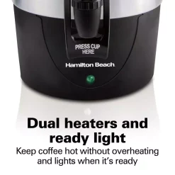 Coffee Makers Hamilton Beach 45-Cup Fast Brew Stainless Steel With 1-Hand Dispensing Coffee Urn -MegaChef Sales Shop stainless steel hamilton beach coffee urns 40521 44 1000