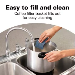 Coffee Makers Hamilton Beach 45-Cup Fast Brew Stainless Steel With 1-Hand Dispensing Coffee Urn -MegaChef Sales Shop stainless steel hamilton beach coffee urns 40521 76 1000