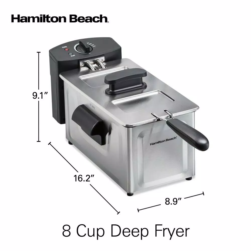 Deep Fryers Hamilton Beach 2 Qt. Stainless Steel Deep Fryer 2 Deep Fryers Hamilton Beach 2 Qt. Stainless Steel Deep Fryer - Image 2
