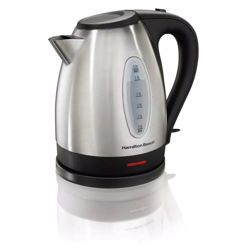 Electric Kettles Hamilton Beach 7-Cup Stainless Steel Electric Kettle 1 Electric Kettles Hamilton Beach 7-Cup Stainless Steel Electric Kettle