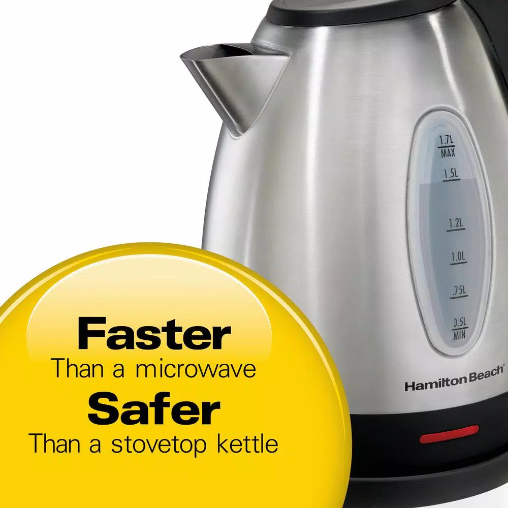 Electric Kettles Hamilton Beach 7-Cup Stainless Steel Electric Kettle 2 Electric Kettles Hamilton Beach 7-Cup Stainless Steel Electric Kettle - Image 2