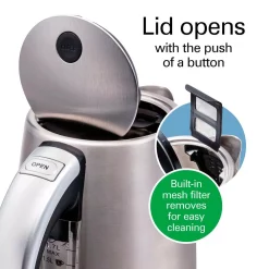 Electric Kettles Hamilton Beach Professional 1.7 L Stainless Steel Tea Kettle 11 Electric Kettles Hamilton Beach Professional 1.7 L Stainless Steel Tea Kettle -MegaChef Sales Shop stainless steel hamilton beach electric kettles 41028 fa 1000