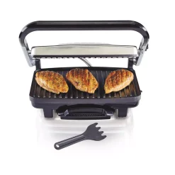 Electric Skillets & Indoor Grills Hamilton Beach Stainless Steel Panini Press And Indoor Grill -MegaChef Sales Shop stainless steel hamilton beach indoor grills 25410 c3 1000
