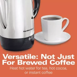 Coffee Makers Hamilton Beach 12-Cup Stainless Steel Percolator -MegaChef Sales Shop stainless steel hamilton beach percolators 40622r fa 1000