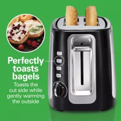 Toasters Hamilton Beach Sure Toast 800 W 2-Slice Stainless Steel Wide Slot Toaster -MegaChef Sales Shop stainless steel hamilton beach pop up toasters 22820 1f 1000