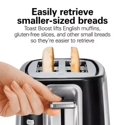 Toasters Hamilton Beach Sure Toast 800 W 2-Slice Stainless Steel Wide Slot Toaster -MegaChef Sales Shop stainless steel hamilton beach pop up toasters 22820 44 1000