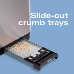 Toasters Hamilton Beach Pro 4-Slice Stainless Steel Wide Slot Toaster -MegaChef Sales Shop stainless steel hamilton beach pop up toasters 24990 fa 1000