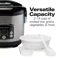 Cookers Hamilton Beach 14-Cup Stainless Steel Rice/Hot Cereal Cooker -MegaChef Sales Shop stainless steel hamilton beach rice cookers 37548 44 1000
