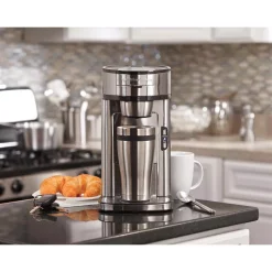 Coffee Makers Hamilton Beach Stainless Steel Single Serve Coffee Maker With Built-In Filter -MegaChef Sales Shop stainless steel hamilton beach single serve coffee makers 49981 66 1000