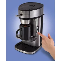 Coffee Makers Hamilton Beach Stainless Steel Single Serve Coffee Maker With Built-In Filter -MegaChef Sales Shop stainless steel hamilton beach single serve coffee makers 49981 77 1000