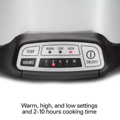 Cookers Hamilton Beach 4 Qt. Stainless Steel Slow Cooker With Built In Timer -MegaChef Sales Shop stainless steel hamilton beach slow cookers 33443 4f 1000