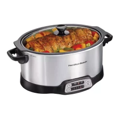 Cookers Hamilton Beach Stovetop Sear And Cook 6 Qt. Stainless Steel Slow Cooker