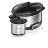 Cookers Hamilton Beach Programmable Stay Or Go 6 Qt. Stainless Steel Slow Cooker With Bonus Party Dipper