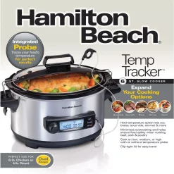Cookers Hamilton Beach 6 Qt. Stainless Steel Slow Cooker -MegaChef Sales Shop stainless steel hamilton beach slow cookers 33867 fa 1000