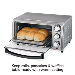 Toasters Hamilton Beach 1100-Watt 4-Slice Stainless Steel Toaster Oven -MegaChef Sales Shop stainless steel hamilton beach toaster ovens 31143 fa 1000