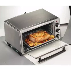 Toasters Hamilton Beach 1440-Watt 6-Slice Stainless Steel Toaster Oven -MegaChef Sales Shop stainless steel hamilton beach toaster ovens 31411 31 1000