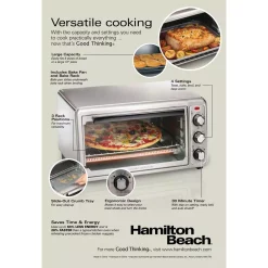 Toasters Hamilton Beach 1440-Watt 6-Slice Stainless Steel Toaster Oven -MegaChef Sales Shop stainless steel hamilton beach toaster ovens 31411 76 1000