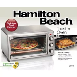 Toasters Hamilton Beach 1440-Watt 6-Slice Stainless Steel Toaster Oven -MegaChef Sales Shop stainless steel hamilton beach toaster ovens 31411 fa 1000