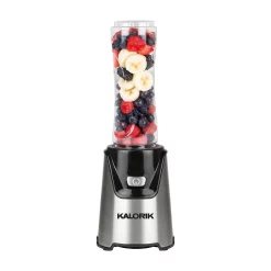 Blenders KALORIK Single Speed Stainless Steel Personal Blender With 2-20 Oz. Tritan Bottles -MegaChef Sales Shop stainless steel kalorik countertop blenders bl 46505 ss 1f 1000