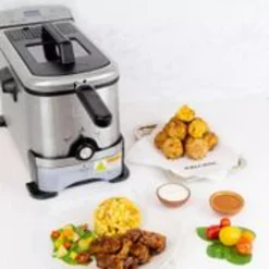 Deep Fryers KALORIK Digital Deep Fryer With Oil Filtration -MegaChef Sales Shop stainless steel kalorik deep fryers ft 44247 bk 31 1000