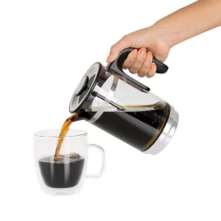 Coffee Makers KALORIK Bartista 3-Cup Stainless Steel Electric French Press Coffee Maker -MegaChef Sales Shop stainless steel kalorik drip coffee makers drm 45395 ss 44 1000