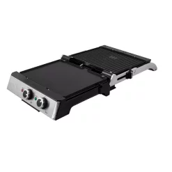 Electric Skillets & Indoor Grills KALORIK Eat Smart 200 Sq. In. Stainless Steel Non-Stick Indoor Grill -MegaChef Sales Shop stainless steel kalorik indoor grills fhg 43302 ss 4f 1000