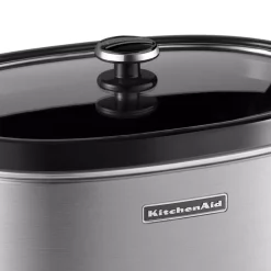 Cookers KitchenAid 6 Qt. Programmable Stainless Steel Slow Cooker With Built-In Timer And Temperature Settings -MegaChef Sales Shop stainless steel kitchenaid slow cookers ksc6223ss 1f 1000