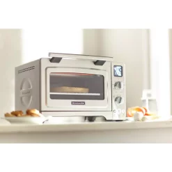Toasters KitchenAid 2000 W 4-Slice Stainless Steel Convection Toaster Oven -MegaChef Sales Shop stainless steel kitchenaid toaster ovens kco275ss 66 1000