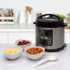 Cookers Magic Chef All-In-One 6 Qt. Stainless Steel Electric Multi-Cooker With Recipe Book -MegaChef Sales Shop stainless steel magic chef multi cookers mcsmc10s7 31 1000