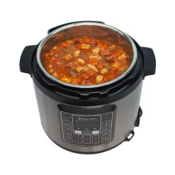 Cookers Magic Chef All-In-One 6 Qt. Stainless Steel Electric Multi-Cooker With Recipe Book -MegaChef Sales Shop stainless steel magic chef multi cookers mcsmc10s7 c3 1000