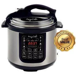 Cookers MegaChef 8 Qt. Stainless Steel Electric Pressure Cooker With Stainless Steel Pot -MegaChef Sales Shop stainless steel megachef electric pressure cookers 98599676m 40 1000