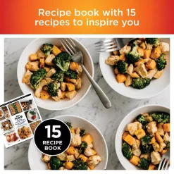 Toasters NINJA Stainless Steel Foodi Digital Air Fry Oven, Convection Oven, Toaster, Air Fryer, Flip-Away For Storage -MegaChef Sales Shop stainless steel ninja toaster ovens sp101 fa 1000